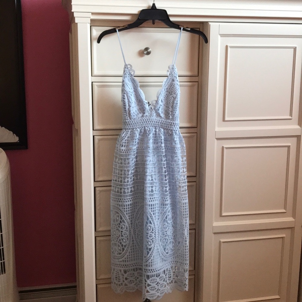 Bardot blue dress